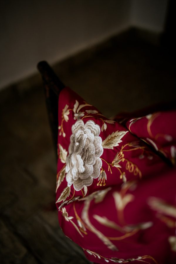 Mantón  rojo y beige - Imagen 5