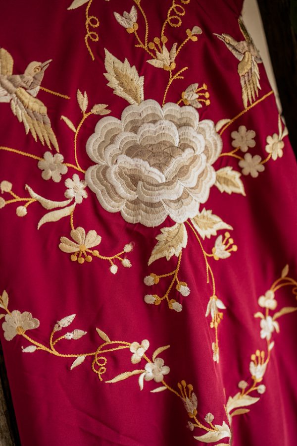Mantón  rojo y beige - Imagen 6