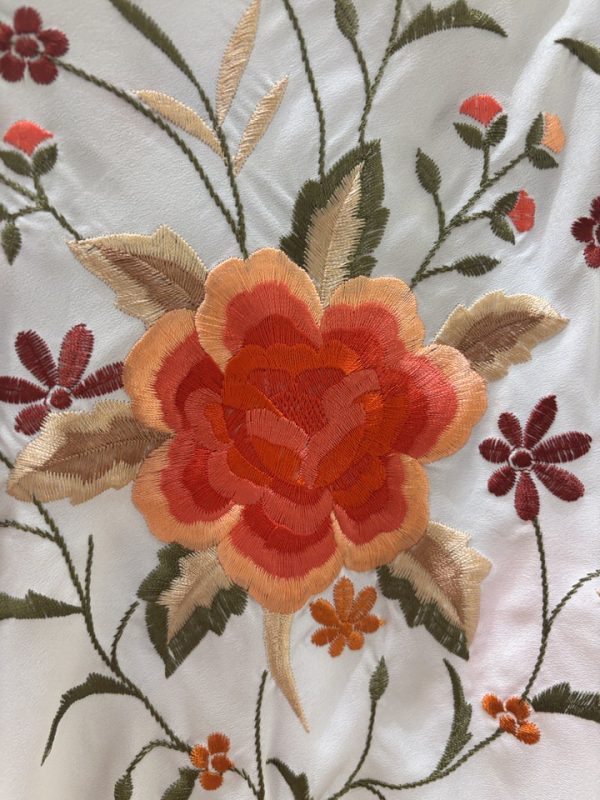 Mantón blanco y naranja - Imagen 6