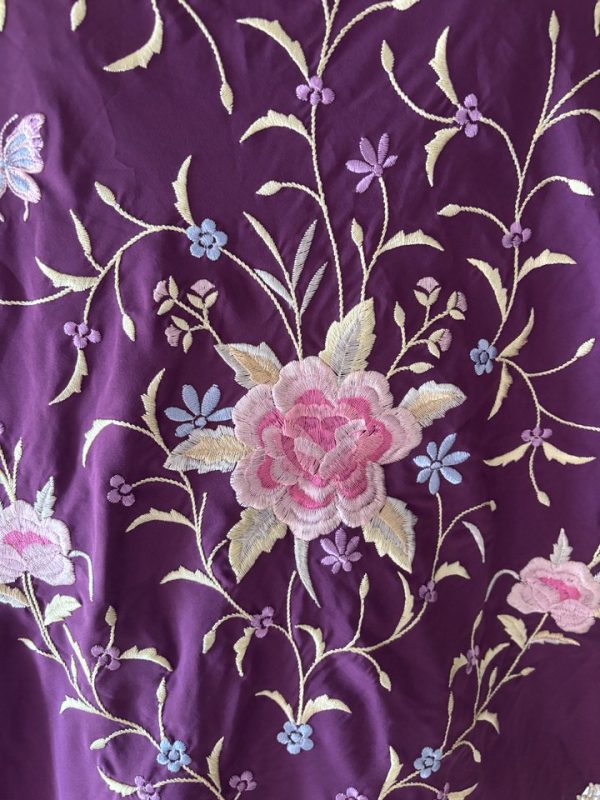 Mantón morado y marfil - Imagen 4