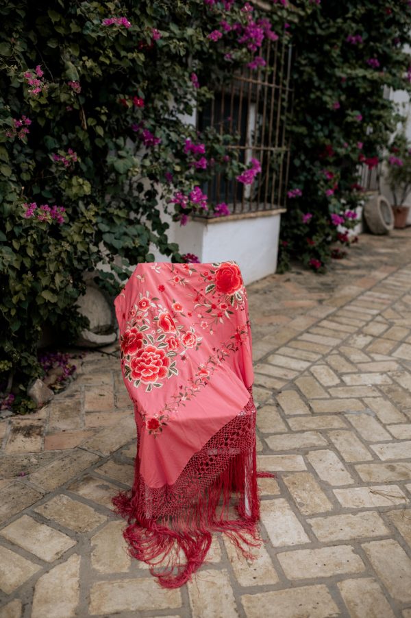 Mantón rosa coral - Imagen 5
