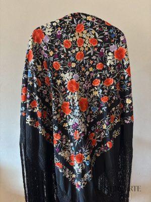 Manton-antiguo-negro-naranja