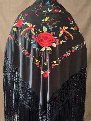 manton-negro-rojo-pajaros