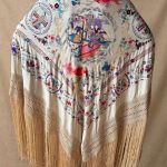 Mantón de Manila antiguo de chinos