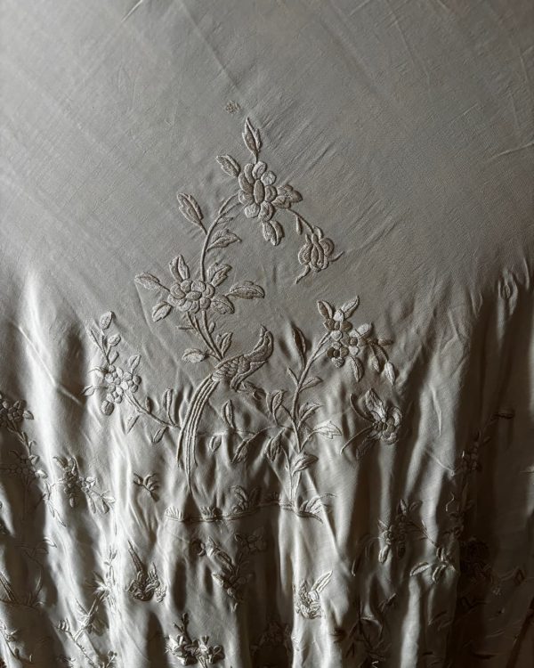 mantón manila marfil