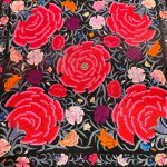 mantón manila negro bordado multicolor