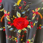 Mantón de Manila negro y rojo