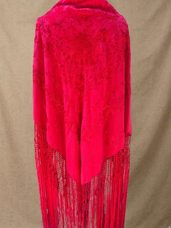 manton vintage rojo