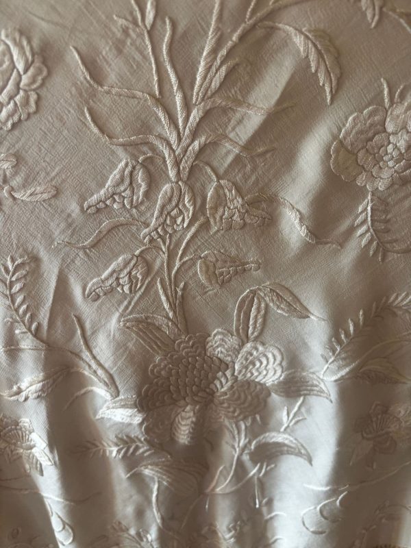 mantón vintage marfil