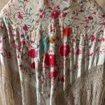 manton vintage flores y ave real